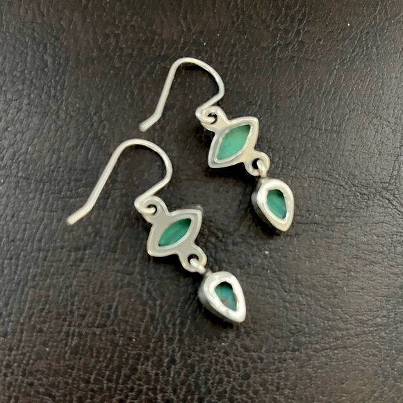 Sundance sterling silver turquoise dangle earrings - Picture 4 of 6